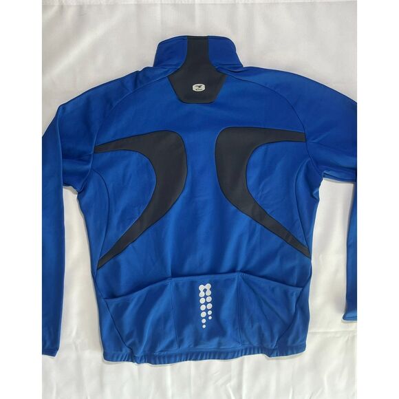 MENS SUGOI CYCLING BLUE GRAY LONG SLEEVE FULL ZIP KNIT BIKING JACKET SIZE XL - Picture 3 of 11